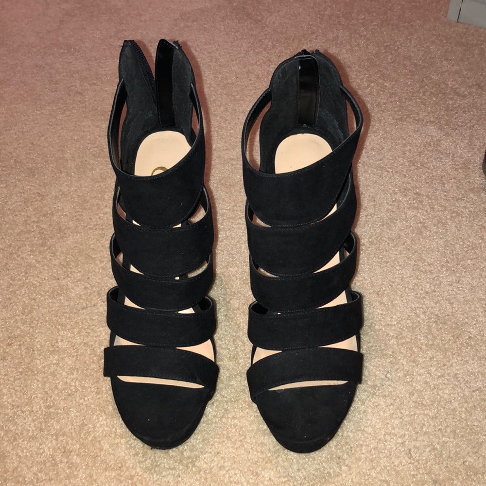Black Strappy High Heels